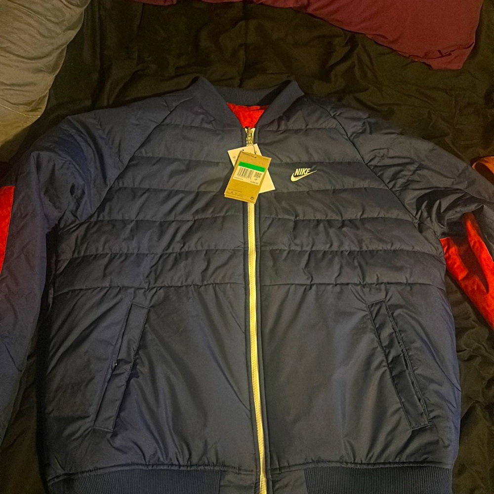 Nike Therma-Fit Sportswear Legacy Blue Reversible Jacket Men's Size L DD6849-687